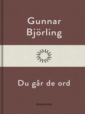cover image of Du går de ord